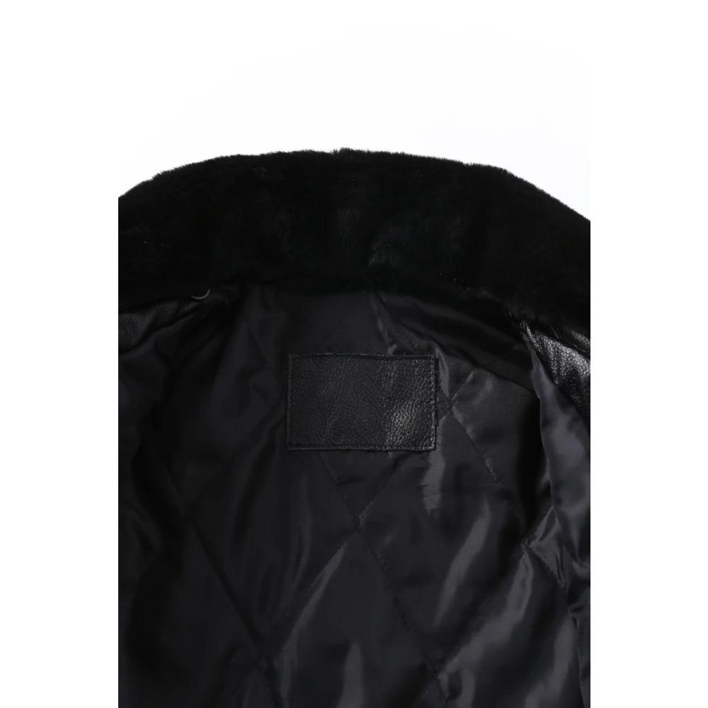 Китайский размер мужская куртка из натуральной кожи стеганые заплатки 100% коровья кожа и натуральный мех воротник летное пальто одежда летчика зимняя азиатский размер M613