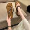 Мода 2024 года, модная женская обувь, шлепанцы, женские тапочки, горячая распродажа, принтованные пляжные тапочки, женские, новые, с круглым носком, плоские тапочки, Zapatos