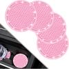 4 Pack Car Coasters, Universal Vehicle Bling Car Coaster, Cute Rhinestone Coaster for Cup Holders,Interior Accessories 2.75'' Silicone Anti Slip Car