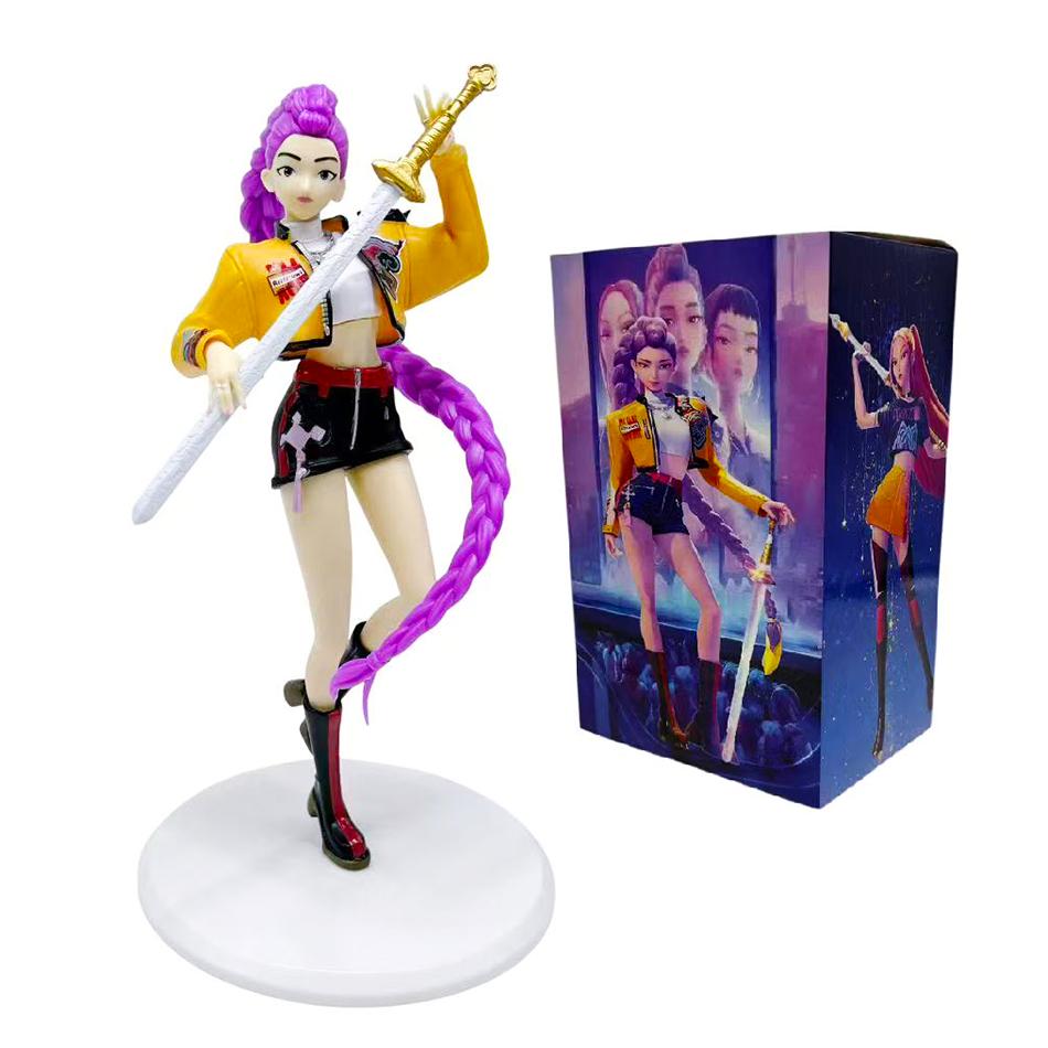 В наличии Kpop Фигурка Охотников на демонов 19СМ Фигурки Huntrix Игрушка Руми Мира Зои Сасси Фигурка Аниме Периферийная Модель Настольный Подарок