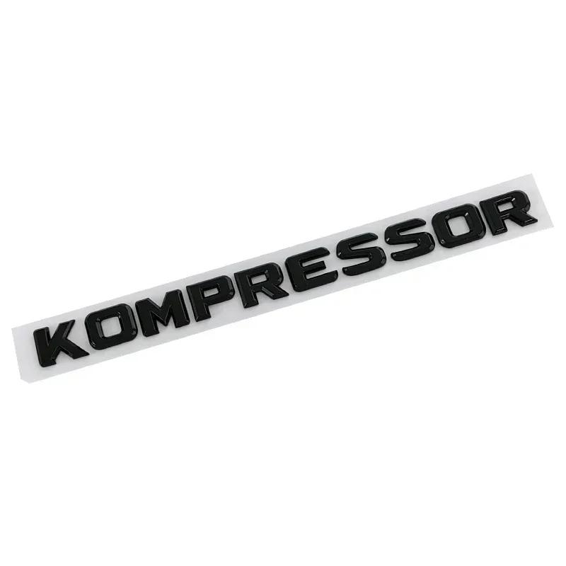3D ABS Kompressor Logo Car Rear Trunk Emblem Badge Sticker For Mercedes Benz C E SLK C230 C180 C200 Car Styling Accessories BB1