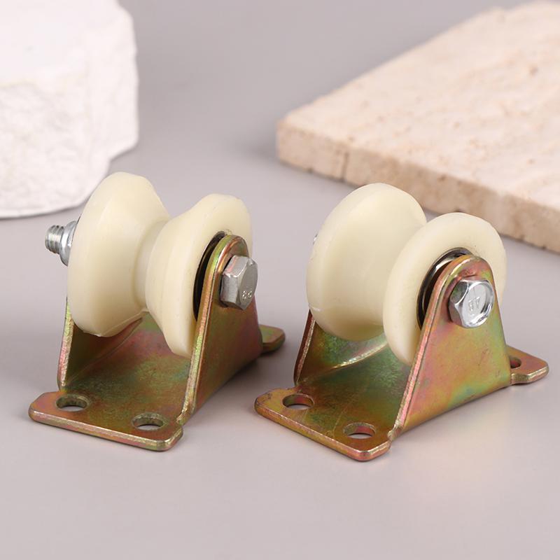 Нейлоновый роликовый шкив с канавками V / U из нейлона со стойкой 30 мм 50 мм дверные канавки для тяжелых условий эксплуатации ролики скользящая пятка