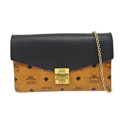 [Б/У] Сумка через плечо Millie Medium из канваса с монограммой Laurel Lock, цвет коньяк - Очень хорошее состояние #O45RM3