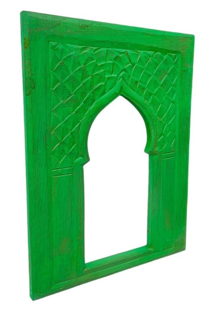 Hand Painted Mehrab Jharokha: Vintage Miniature Window Frame
