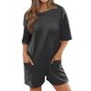Женский удобный повседневный комбинезон с коротким рукавом, свитер, комбинезон, шорты