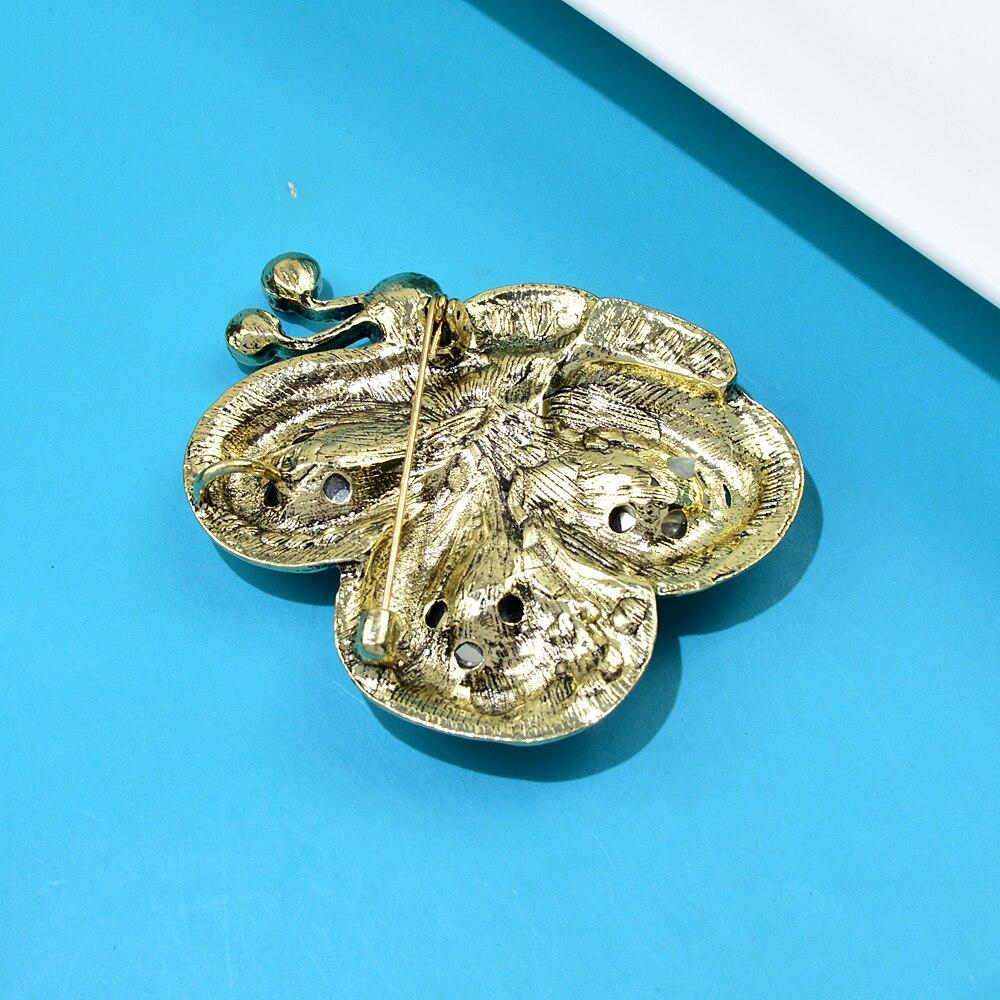 Blucome Новые броши-бабочки для женщин, винтажные жемчужные разноцветные стразы, милые свадебные броши с насекомыми, повседневная брошь, булавки, ювелирные изделия