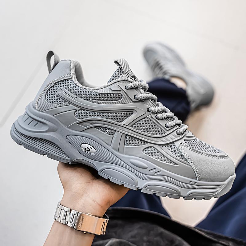 New Fashion Men 's Four Seasons Comfortable Thick Sole Shoes Students BoysTrending Soft Sole Breathable Casual Running Sneakers