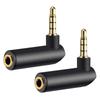 3.5mm O Adapter 90 Degree 3.5mm Male To 3.5mm Female Right Angle Adapter Headphone Adapter Aux