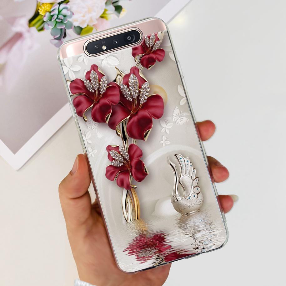 Чехол для Samsung Galaxy A80 Чехол GalaxyA80 A 80 SM-A805F A805 A805F A90 4G Прозрачные Чехлы Модный Мраморный Мягкий ТПУ Задняя Крышка