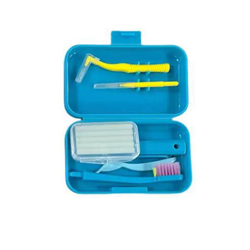 Portable Dental Cleaning Care Kit -Travel Oral Care with Detachable Toothbrush Interdental Brush Tongue Scraper And Storage Case