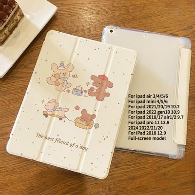 Чехол для iPad Pro12.9 с милым рисунком котенка в горошек, чехол Smart Style Tri-Fold для iPad Pro13 Pro11 2024 Air2024 Air6 11 13 с держателем для карандашей