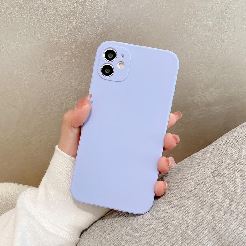 Luxury Square Liquid Silicone Thin Case For iPhone 17 Air 17 Pro Max 16 15 14 13 Lens Camera Protection Soft Cover