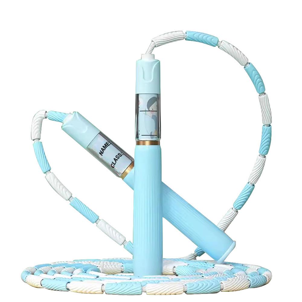 2.8M Soft Beaded Skipping Rope Adjustable PVC Beginners Children Lose Weight Sports Beaded Bamboo Jump Rope Exercising At Home
