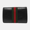 [Pre-Owned] Rajah Crystal Enamel Tiger Head Decorated Striped Web Leather Chain Shoulder Bag - Very Good #9ED673