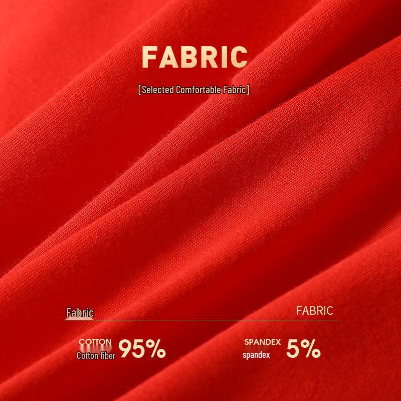 LANGSHA Мужские счастливые красные хлопковые трусы-боксеры и носки