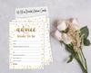 Inkdotpot Gold ConfettiA  Advice And Wishes Set Of 50 Bridal Shower Advice Game