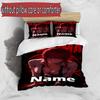 3pcs Duvet Cover Set (1*Duvet Cover + 2*Pillowcase, Without Core), Custom Name Makima Chainsaw Man Pattern Bedding Set, Home Bedroom Decor Gift