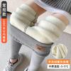 Extra Thick Lamb Wool Pure Cotton Leggings for Women's Outer Wear Winter Velvet Thickened Large Size High Waist Belly Thermal Pants