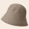 New Fall and Winter Thickened Warm Womens Bucket Hat Stylish and Comfortable Fisherman Hat Windproof Cold-proof Solid Color Hat