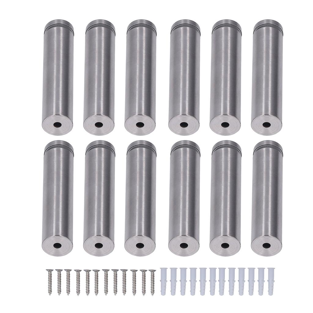 12 Set Stainless Steel Standoff Screws 19x80mm Advertising Screws Mounting Hardware for Hanging Acrylic Picture Frame