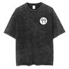 Men Vintage Washed T Shirt Anime Print Oversize T-Shirt Harajuku Streetwear Short Sleeve Cotton Tee Unisex
