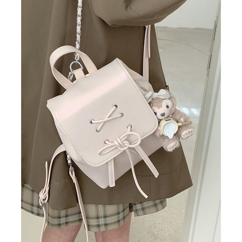 Корейская версия милого рюкзака с бантом, маленькая сумка для женщин, нишевый супергорячий дизайн рюкзака, школьная сумка для покупок