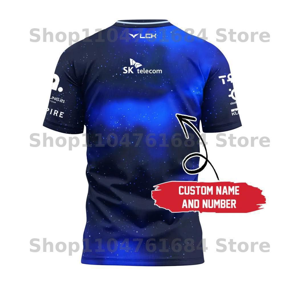 Skt T1 X Make-a-wish Korea 2025 Limited Edition Jersey Men's T-shirt Summer E-sportsbreathable Round Neck Short Sleeved Top