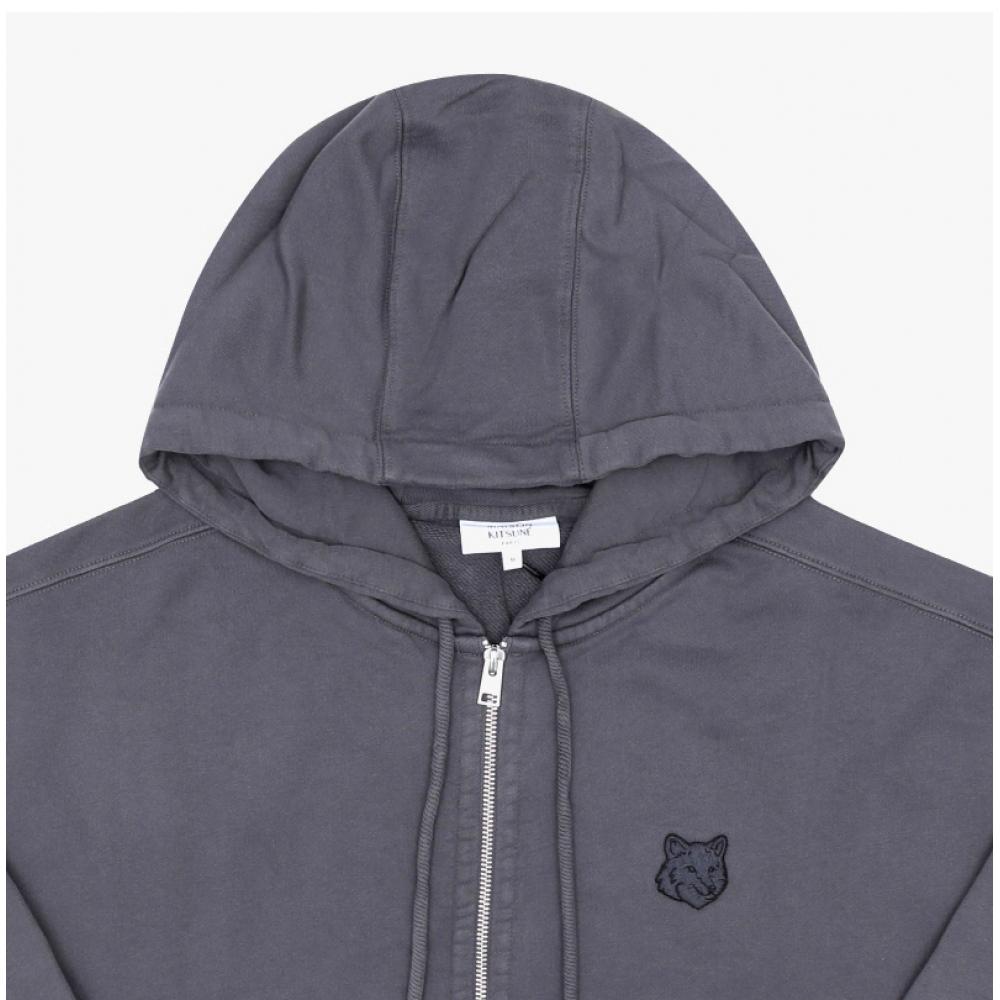 MaiSon KitSune Fox Head Patch Men S Hoodie Zipper Pm02138km0340