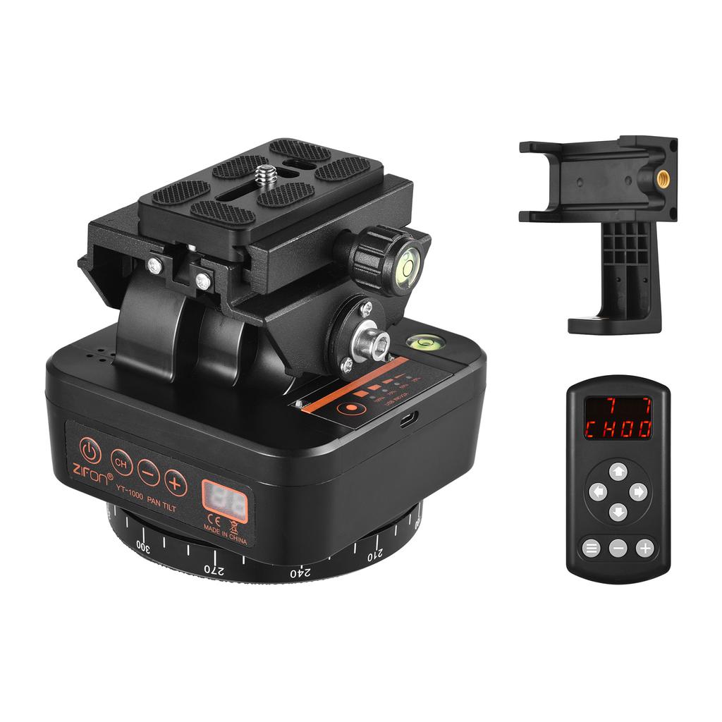 ZIFON YT-1000 2.4G Wireless Control Automatic Tripod Head 360 Degrees Rotatable Motorized Panoramic Head