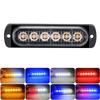 6LED Car Strobe Warning Light Grill Flashing Breakdown Emergency Light Car Truck Trailer Beacon Lamp LED Side Light For Cars 12V