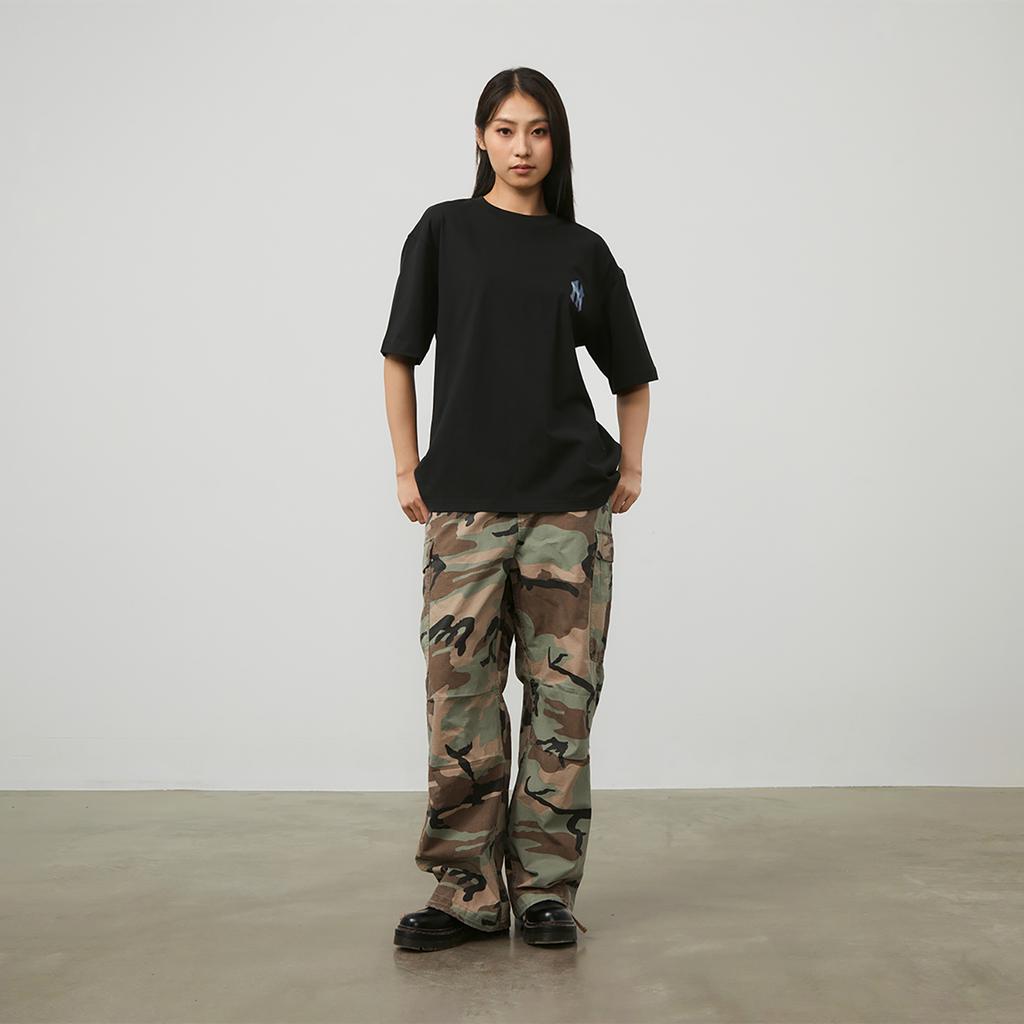 New MLB MONOGRAM Collection New York Yankees SS24 T Shirt Unisex Black 3ATSM1643-50BKS