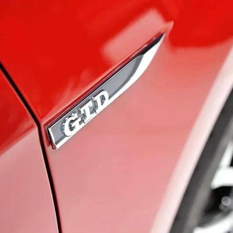 2026 Горячие Для VOLKSWAGEN VW 2 шт. 3D Металлические Наклейки-Значки на Крыло Автомобиля Логотип GTD Наклейки Для Volkswagen VW Golf 4 5 6 7 MK4 MK5 MK6 MK7