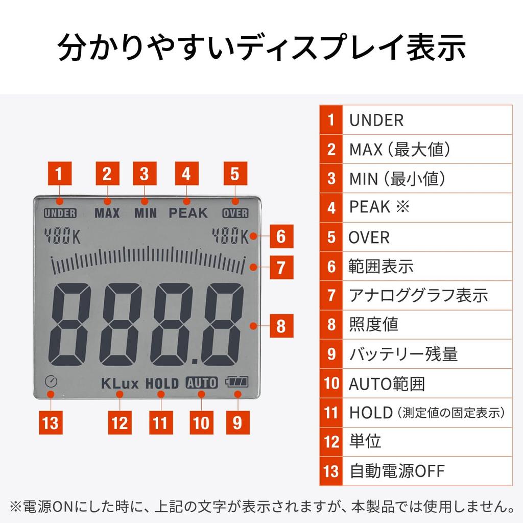 Sanwa Direct Цифровой измеритель освещенности Отдельный люксметр с кейсом 1 шт. 0-400 кЛк 400-TST932