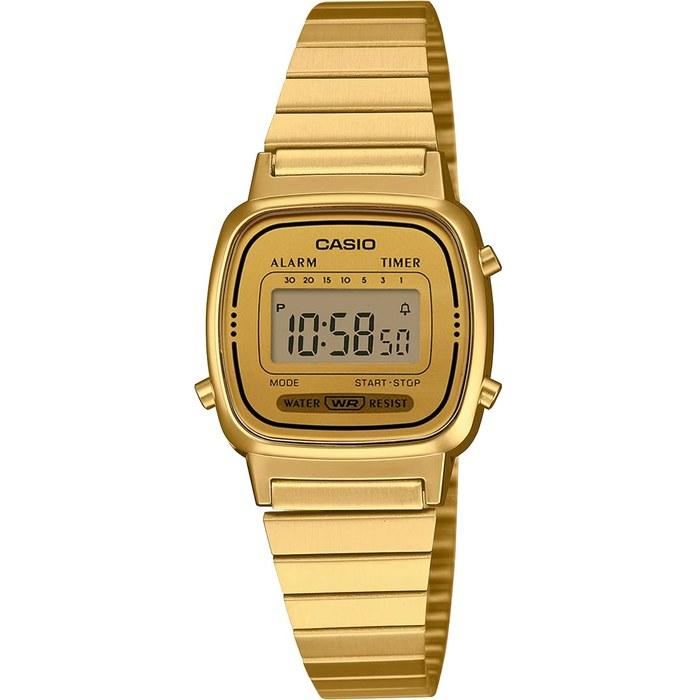 Женские цифровые часы Casio LA670WGA-9 - Золотые
