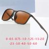 Sport Tr90 Square Polarized Sunglasses Men Spring Leg Anti -Glare Minus Lens Prescription Sunglasses Diopter 0 -0 .5 -0 .75 To -6 .0