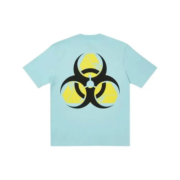 Palace Футболка унисекс с короткими рукавами и графикой Bio Hazard Tri-Ferg, голубая P20TS149