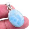 Natural Republic Larimar Gemstone 925 Solid Sterling Silver Pendant 1.25'' R6v66