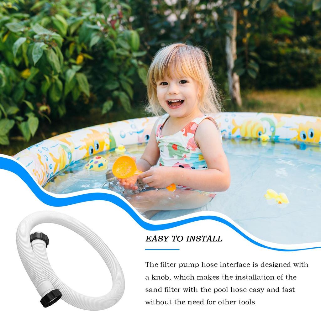 Pool Cleaner Hose Replacement 1.5 Inch Diameter Pool Pump Replacement Hose 59 Inch Long Sand Filters Accessories Water Connector