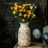 ВазаКерамическое украшение для рабочего стола Гостиная Цветочная композиция Пасторальный стиль Ретро Креативный Элегантный Простой Современный Большая емкость