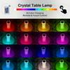 1 Piece Crystal Rose Diamond Desk Lamp, 16 Color RGB LED, Touch and Remote Control, USB Charging Acrylic Night Light, Suitable for Living Room