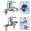 Bathroom Faucet Double-Hole Basin Hot And Cold Water Faucet For Toilet Kitchen Bathroom Plastic Steel Sink Mixer Tap