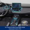 Для TOYOTA Corolla Cross -2024 Термополиуретановая устойчивая к царапинам пленка для салона автомобиля, для экрана, центральной консоли, пленка для защиты рычага переключения передач