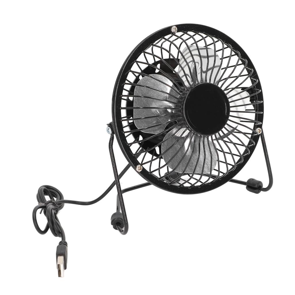 USB Small Desk Fan 360 Degrees Rotation Super Sound Off Mini Fan Portable One Key Switch USB Desk Fan with