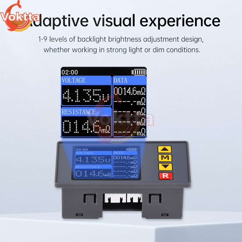 TS457 DC5V Тестер внутреннего сопротивления напряжения 5 комплектов Запись измерений вольтметра 4-проводной тестер аккумулятора с зажимом Кельвина