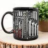 Funny 325ml Coffee Mug Ceramic Wrench Pattern Mechanic Water Cup Sturdy Toolbox Design Mechanic Mug Auto/Car Mechanic Gift