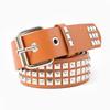 New Punk European and American Pyramid Cyber Subculture Gothic Square Bead Rivet Belt for Women