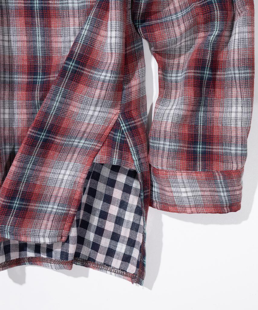 MASSNOUN Multi-Mix Check Shirt Msist002-Rd