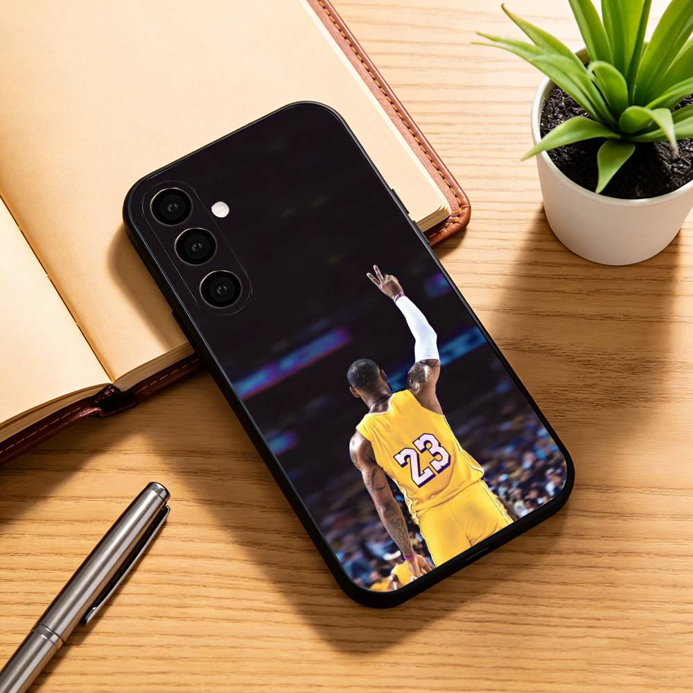Чехол для телефона L-LeBron James-S 23 для Samsung Galaxy A73,A72,A71,A70,A53,A52,A51, Мягкий силиконовый черный чехол