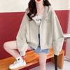 Women's Casual Hooded Pullover, Loose-fit Sports Cardigan for Spring, Stylish and Trendy