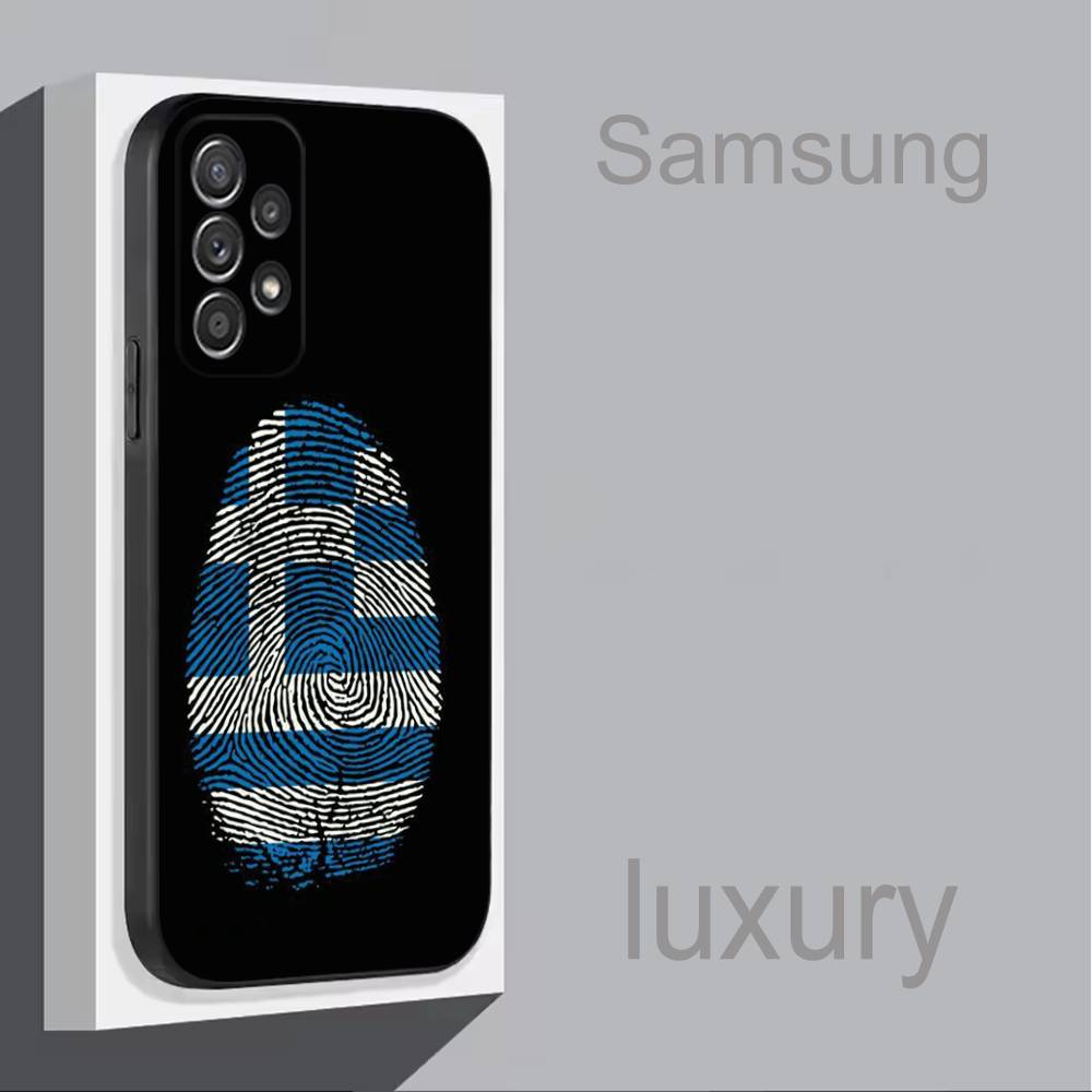 Греция Флаг Греции Карта Для Samsung S 25,24,23,22,30,21,10,9,Ultra,Plus,Lite,FE,4,5G Черный Мягкий Чехол Чехол для Телефона